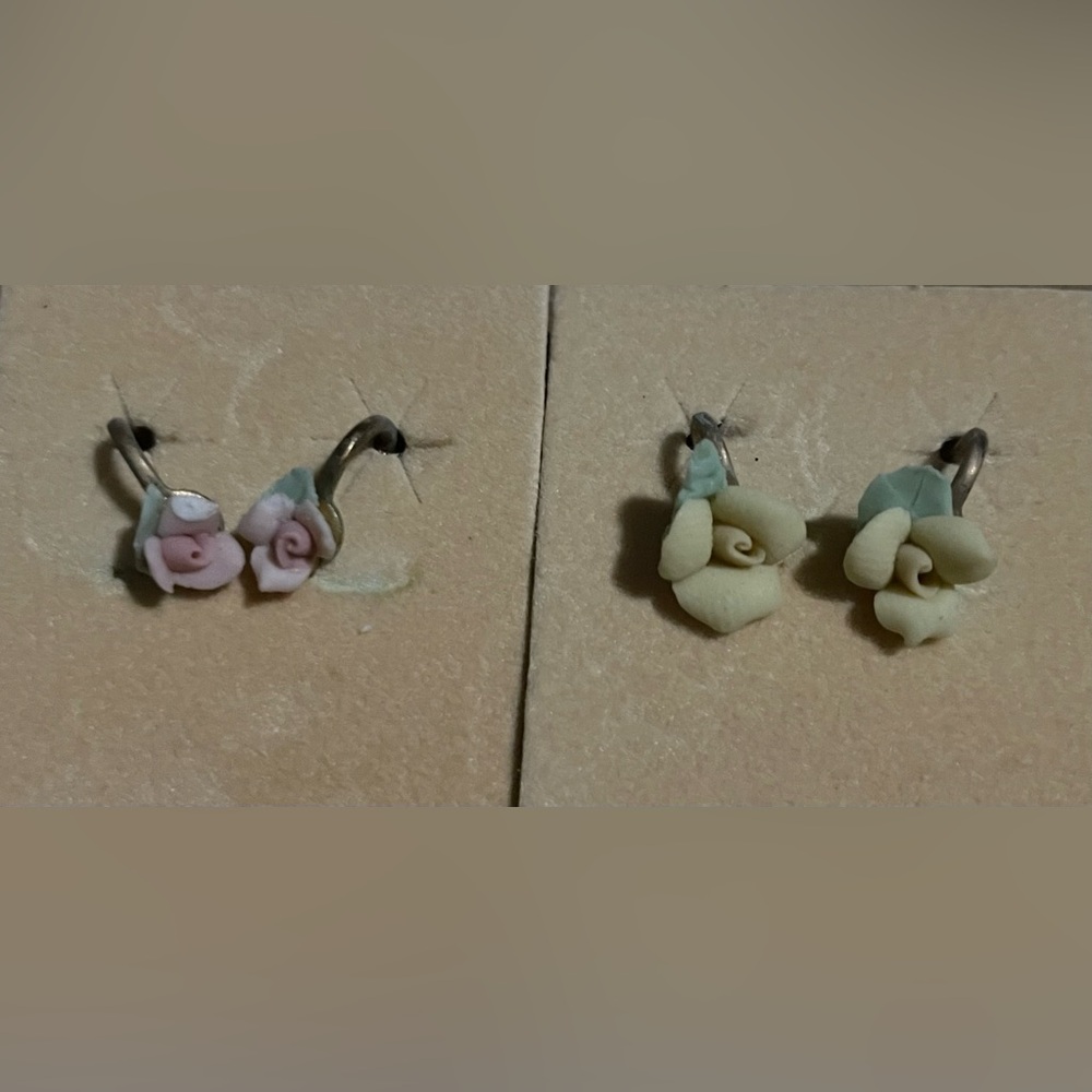 Vintage Rose Clip on earrings